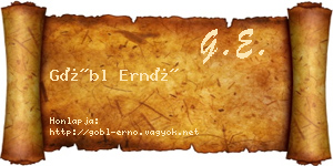 Göbl Ernő névjegykártya