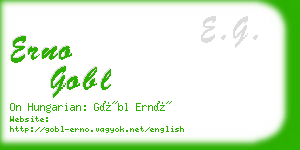 erno gobl business card